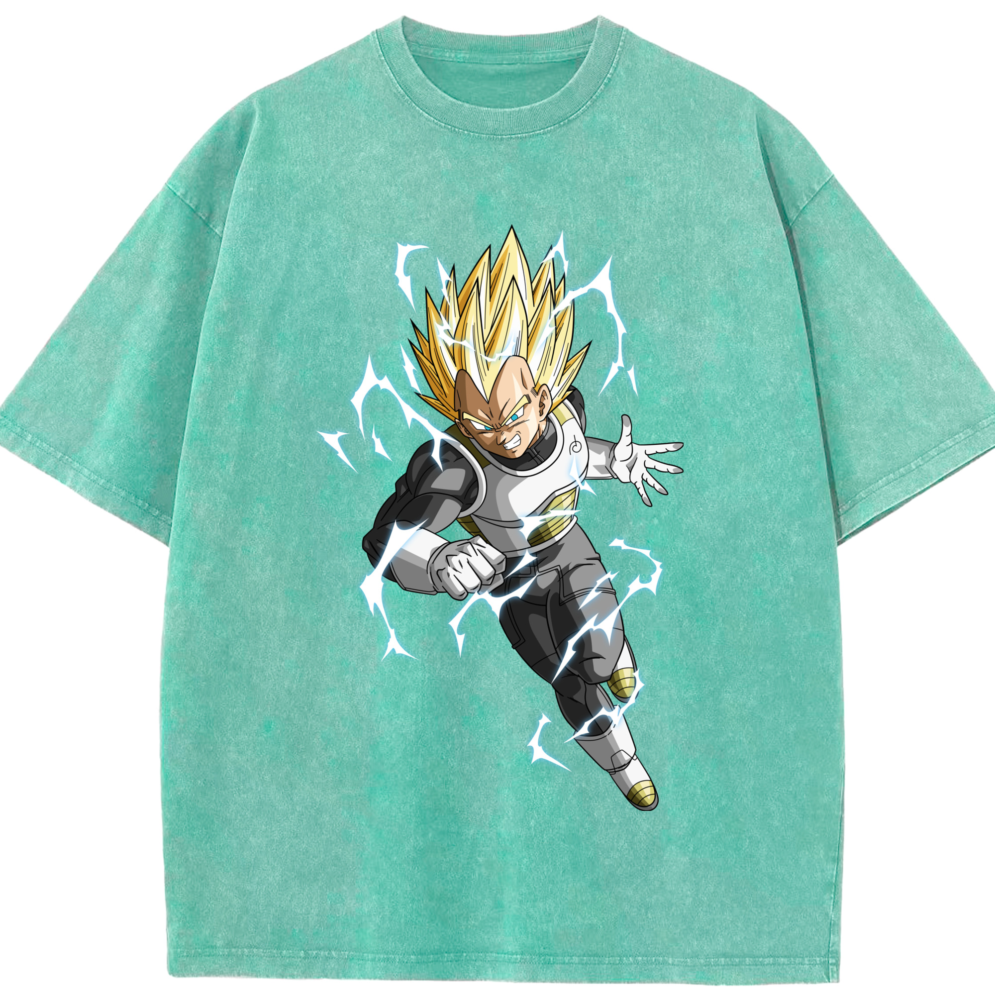 （画像用） ドラゴンボール ベジータ四世（Bejīta Yonsei）DRAGON BALL Vegeta IV 綿100% ヴィンテージ風 半袖Tシャツ（フロントプリント）